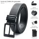 Cinto hombre 3.5 cm Negro con 3 pasadores metalicos negros Go incluye caja - x1u