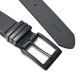 Cinto hombre 3.5 cm Negro con 3 pasadores metalicos negros Go incluye caja - x1u