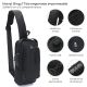 Morral Sling con cerradura y USB tela impermeable 32x18x10 c/ bolsillo vertical - x1u