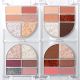 Sombras para ojos combinadas x 6 tonos x24u.