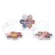 Sombras para ojos flor combinadas x 6 tonos x24u.