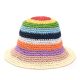Sombrero capelina tejida multicolor simil crochet - x1u