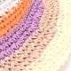 Sombrero capelina tejida multicolor simil crochet - x1u