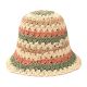Sombrero capelina tejida multicolor simil crochet x1u