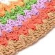 Sombrero capelina tejida multicolor simil crochet x1u