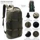 Mochila engomada 52x30x17.5 cm con cierres waterproof. Hebillas de Ajuste. Bolsillos internos. 20.5
