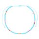 Collar canutillos turquesa x1u.