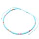 Collar canutillos turquesa x1u.