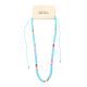Collar canutillos turquesa x1u.