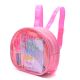 Mochila con Set libreria incluye cuaderno Smile Sparkle rosa 21X8X19cm x1u.
