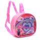 Mochila con Set libreria incluye cuaderno Corazon planeta Skora Rosa 21X8X19cm x1u.