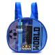 Mochila con Set libreria incluye cuaderno Futbol world Azul -21X8X19cm x1u.
