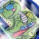 Mochila con Set libreria incluye cuaderno Dino skater Azul 21X8x19cm x1u.