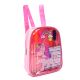 Mochila con Set libreria incluye cuaderno Unicornio fondo multicolor 21X7X25cm x1u.