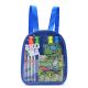 Mochila con Set libreria incluye cuaderno Dino skater Azul 21X7X25cm x1u.
