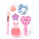 Mochila con Set Beauty Heladito con Cepillo - Brocha - Scrunchie - Pincel - Kit esponjas x1u.