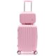Set Valijas Skora BS AS Hard ABS Rosa 20 y Beauty Case .doble rueda fija. expandible y cerradura