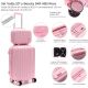 Set Valijas Skora BS AS Hard ABS Rosa 20 y Beauty Case .doble rueda fija. expandible y cerradura