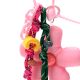 Llavero bag charm flowers 14cm x1u.