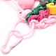Llavero bag charm flowers 14cm x1u.