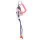 Llavero bag charm resorte y nudos 26cm x1u.