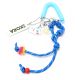Llavero bag charm resorte y nudos 26cm x1u.
