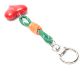 Llavero bag charm soga y corazon 16cm x1u.