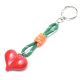 Llavero bag charm soga y corazon 16cm x1u.