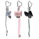 Llavero bag charm corazon y moño 21.5cm x1u.