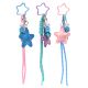 Llavero bag charm estrella sogas y canutillos 22cm x1u.