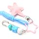 Llavero bag charm estrella sogas y canutillos 22cm x1u.