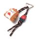 Llavero bag charm cherrys cat y soga 12.5cm x1u.