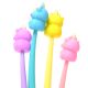 Lapicera flexible unicornio varios colores tinta azul x48 u.