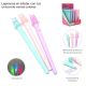 Lapicera tubular con luz unicornio varios colores tinta azul x36 u.