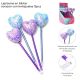 Lapicera corazon con lentejuelas x12 u..