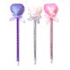 Lapicera corazon con lentejuelas x12 u..
