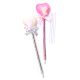 Lapicera corazon con lentejuelas x12 u..