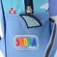 Mochila Kawaii termoformada tirburon 22x30x10cm 12 Pulg. x1u.