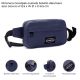 Riñonera Goodpak ovalada bolsillo delantero azul oscuro 12.5x21x6.5 cm; x1u
