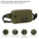 Riñonera Goodpak ovalada bolsillo delantero verde militar 12.5x21x6.5 cm; x1u