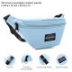 Riñonera Goodpak mujer celeste Pastel 16.5x23x8.5 cm x1u.