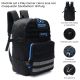 Mochila Let´s Play Gamer pipping azul con llavero 32x45x15cm 18 Pulg. x1u.