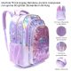Mochila Think Happy Rainbow arcoiris mariposas con llavero 32x45x15cm 18 Pulg. x1u.