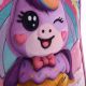 Mochila Think Happy Teen kawaii unicornio helado con llavero 32x45x15cm 18 Pulg. x1u