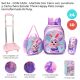 Set x4 en caja. Mochila carro con Lunchera y Cartuchera Escolar Think Happy Pets conejo 16 Pulg. x1