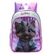 Mochila Think Happy Pets gatita gris con llavero 16 Pulg. x1u.