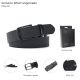 Cinturon engomado pase 33 herrajes negro con logo. Incluye caja - x1u