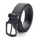 Cinturon engomado pase 33 herrajes negro con logo. Incluye caja - x1u