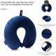 Almohadita de viaje Memory Foam Azul Oscuro plegable Wanderlust 33x28cm - x1u