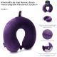 Almohadita de viaje Memory Foam Violeta plegable Wanderlust 33x28cm - x1u